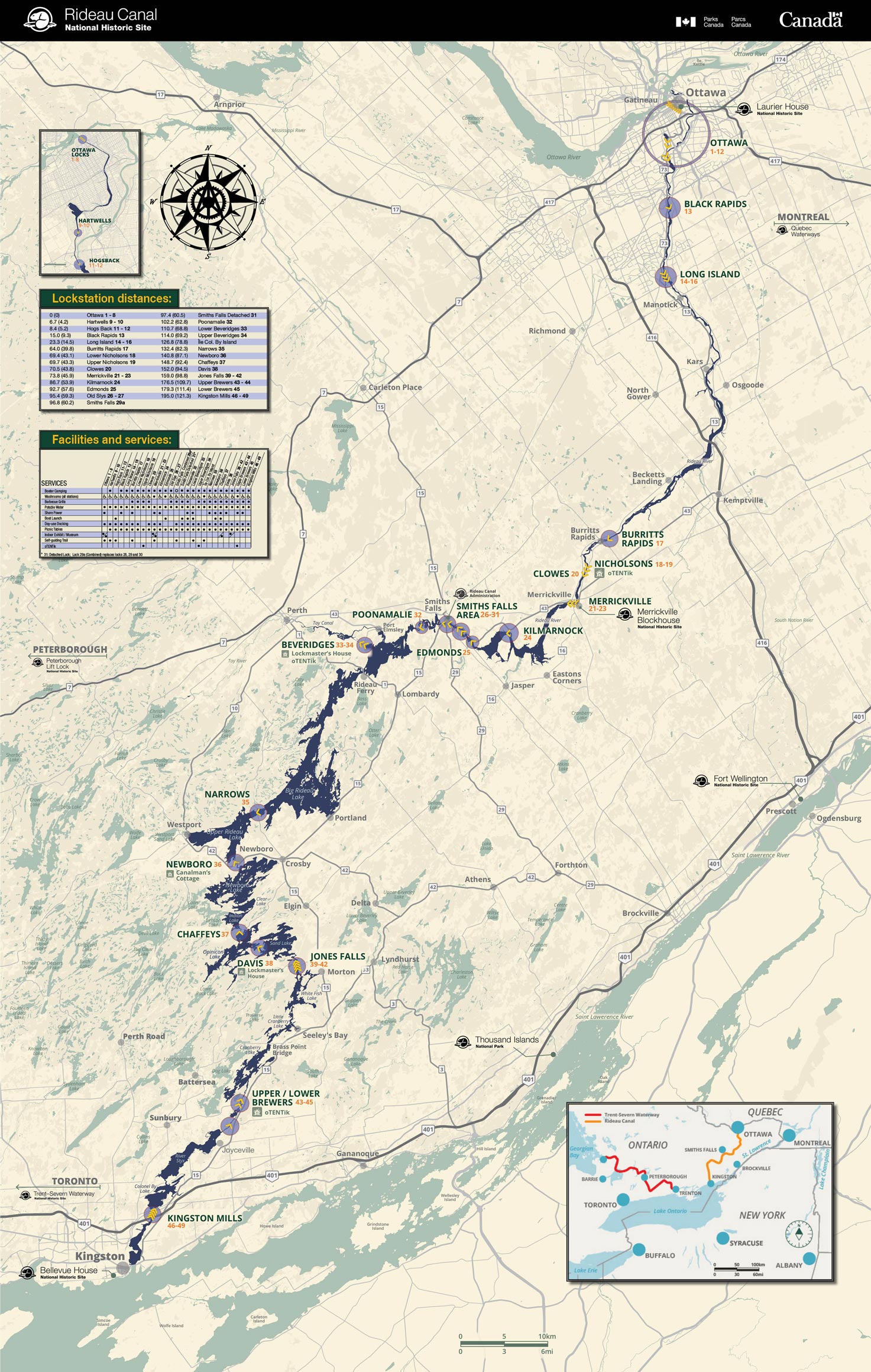 Rideau Canal Visitors Map