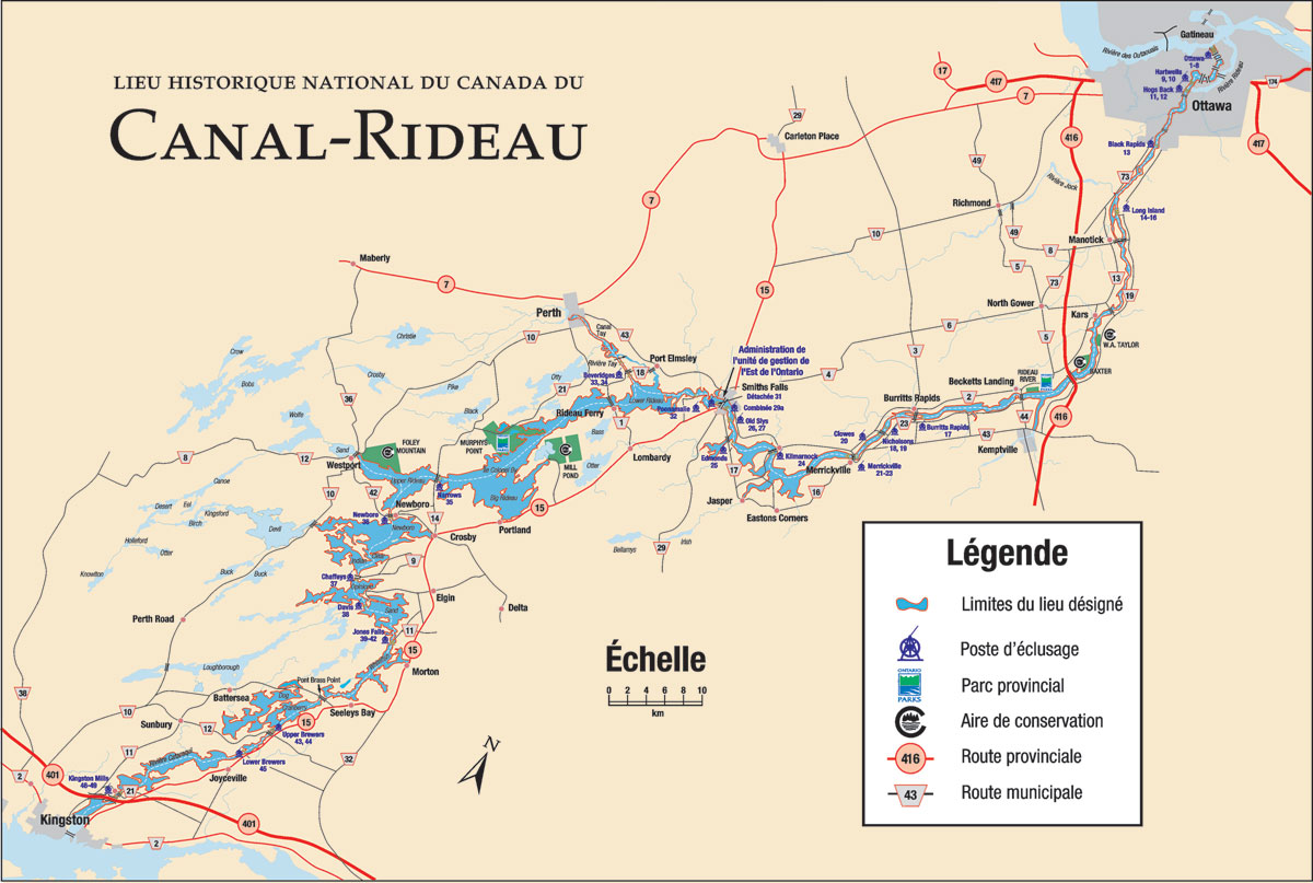 Carte du Canal Rideau