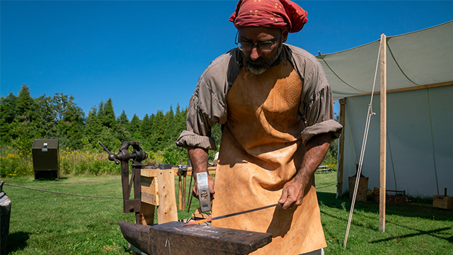 Blacksmith demonstration.