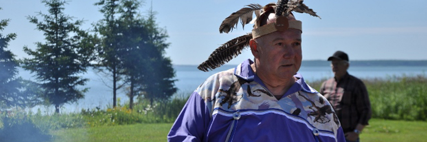 A man with a headdress