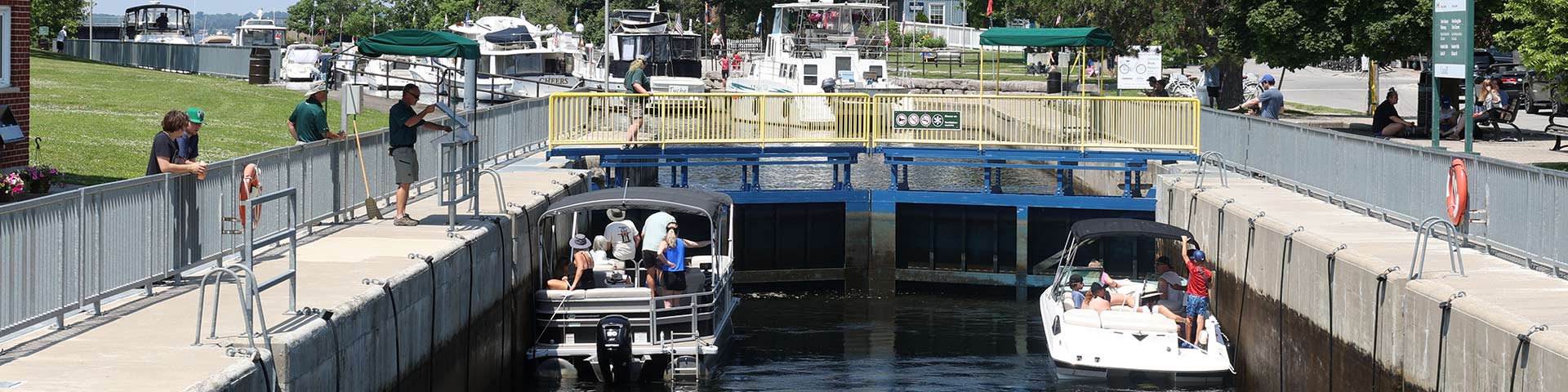 Busy day of boating at Lock 32 - Bobcaygeon.