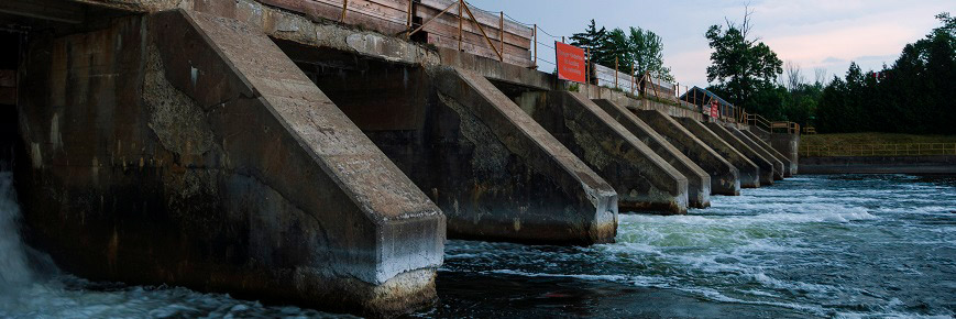 Sideview of Sawer Creek Dam