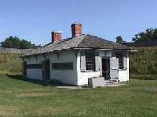 Officer's Quarters. Please click on the doors and windows above to see the interior of the officer's quarters.