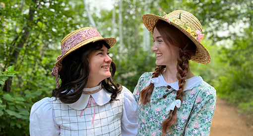 Anne and Diana share a smile on the trail