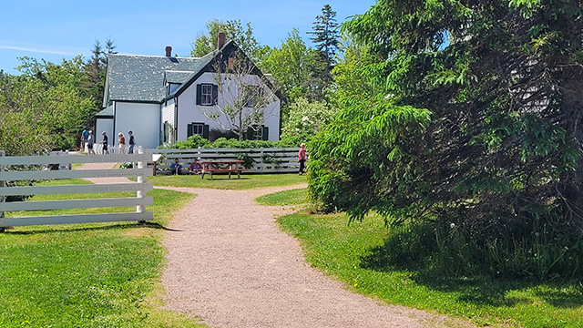 Side view of Green Gables house on a sunny day. 