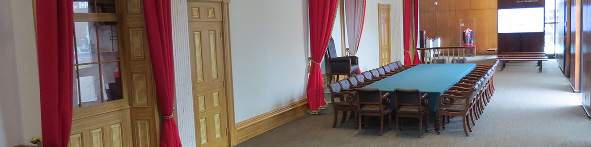 Confederation chamber in Story of Confederation exhibit.