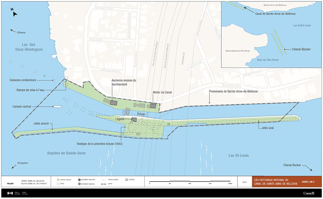 Carte 2 : Lieu historique national du Canal-de-Sainte-Anne-de-Bellevue
