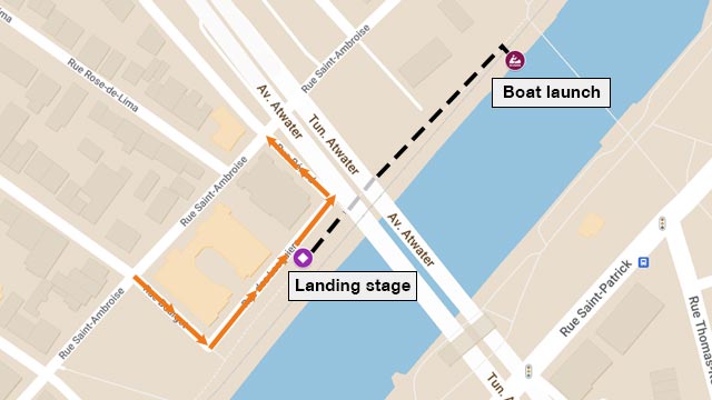 Map to Guide Participants of the Lock & Paddle 2025 event from the Atwater Market Departure Point