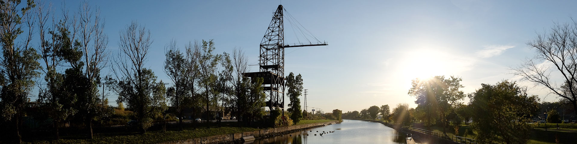 LaSalle Coke Crane on the banks of Lachine Canal