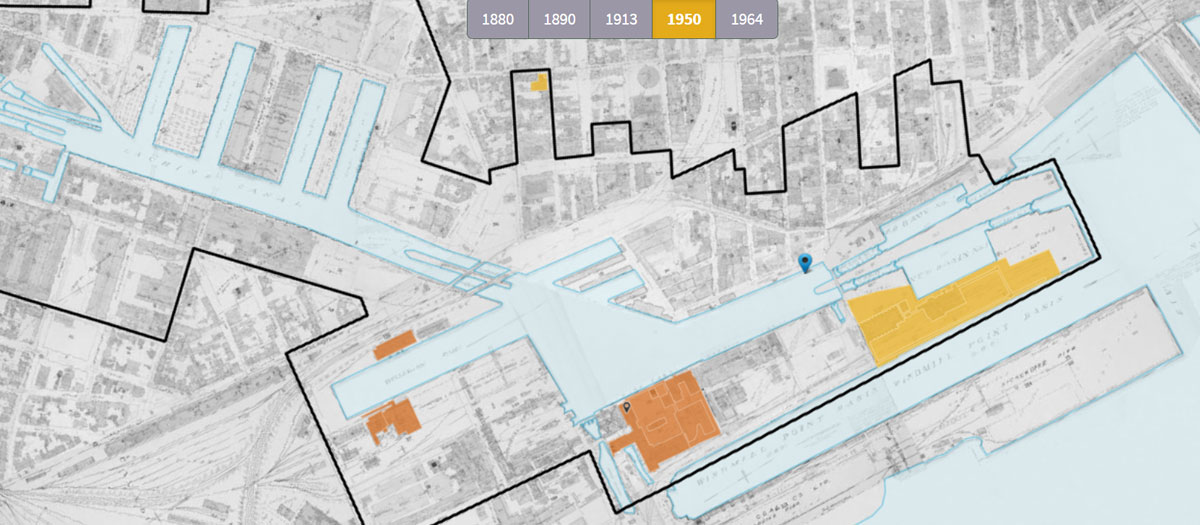 Old map of the Lachine Canal area