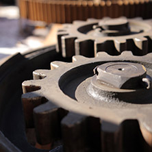 Close-up on gear wheels