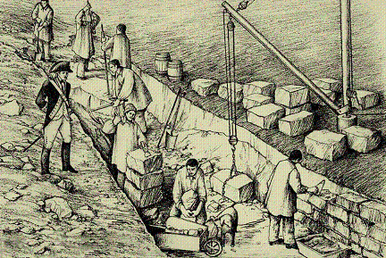 Construction of the Coteau-du-Lac lock canal