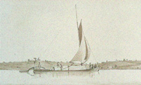 Bateau Durham sur le Saint-Laurent, Ontario / Québec, 1832