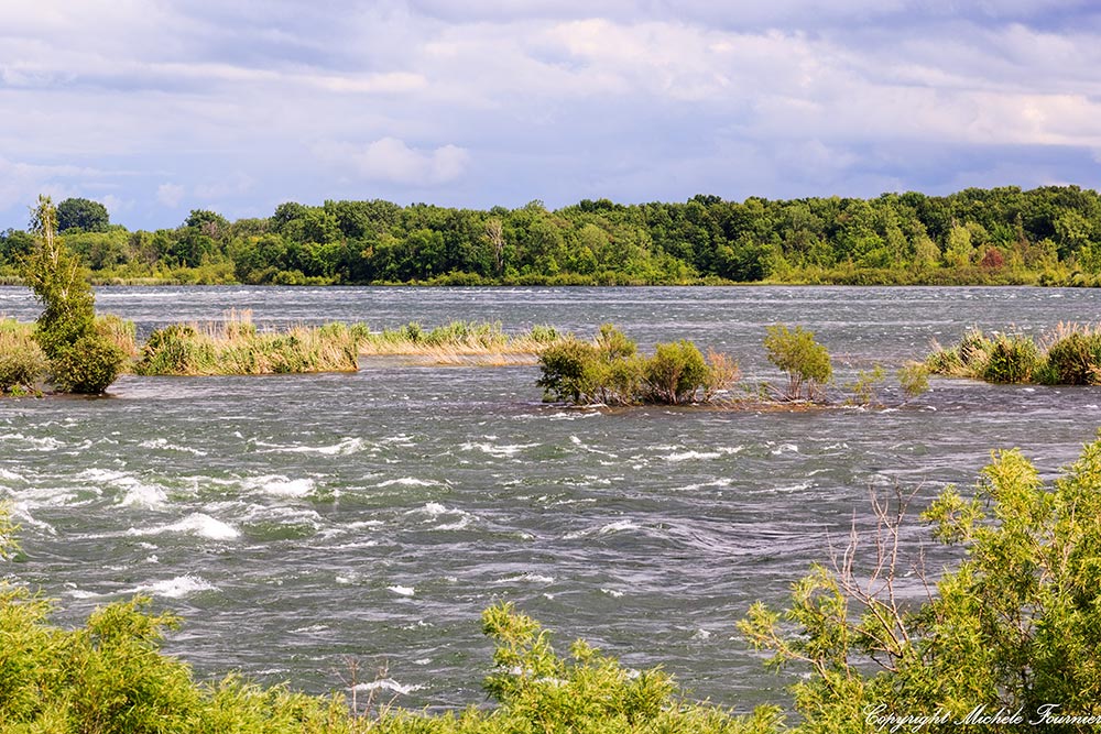 The Coteau-du-Lac rapids in the St.Lawrence River.