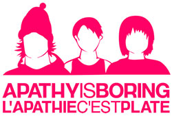 Logo - l'apathie c'est plate - apathy is boring