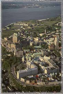 aerial view of the fortifications