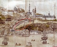 Détail d’une gravure de Jean-Baptiste Franquelin