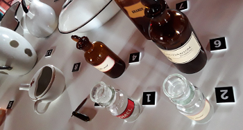 Red room bottles