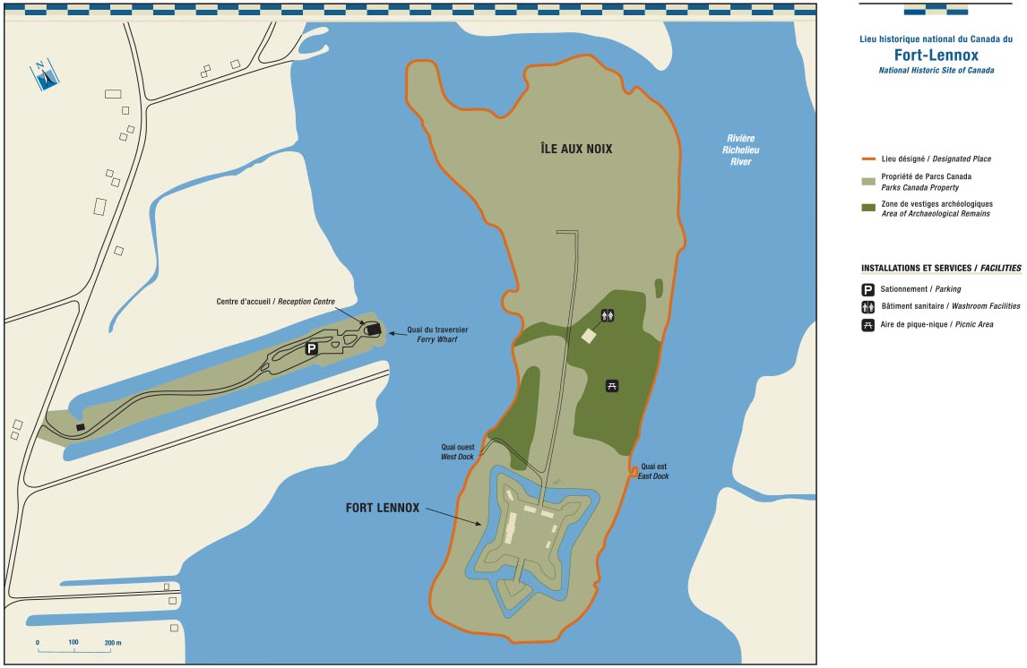 Map 2: Fort Lennox National Historic Site of Canada