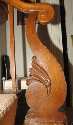 A banister in the upper floors.