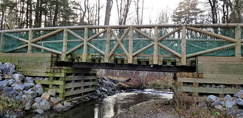 Side view of the reconstructed bridge