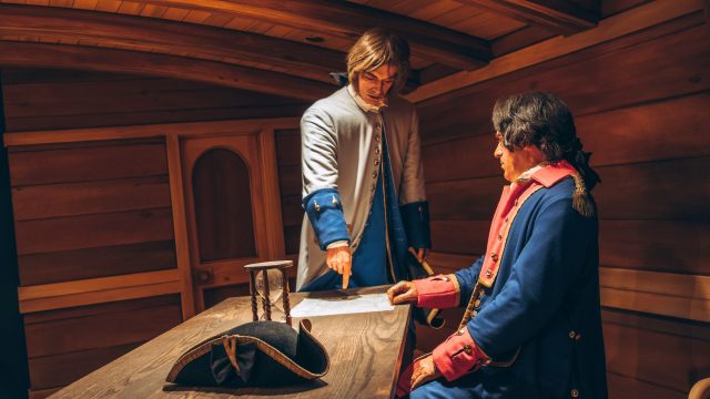 Two characters of French and English admirals. 