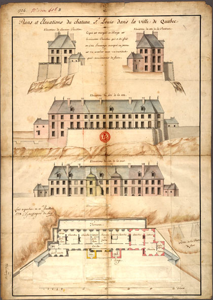 The chateau according to Chaussegros de Lery