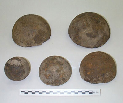 Boulets de canons lancés lors du siège de Québec