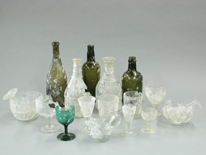 Partie de la verrerie de table