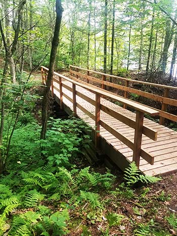 Passerelle après les travaux de réfection