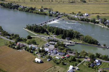 Vue aérienne du canal-de-St-Ours