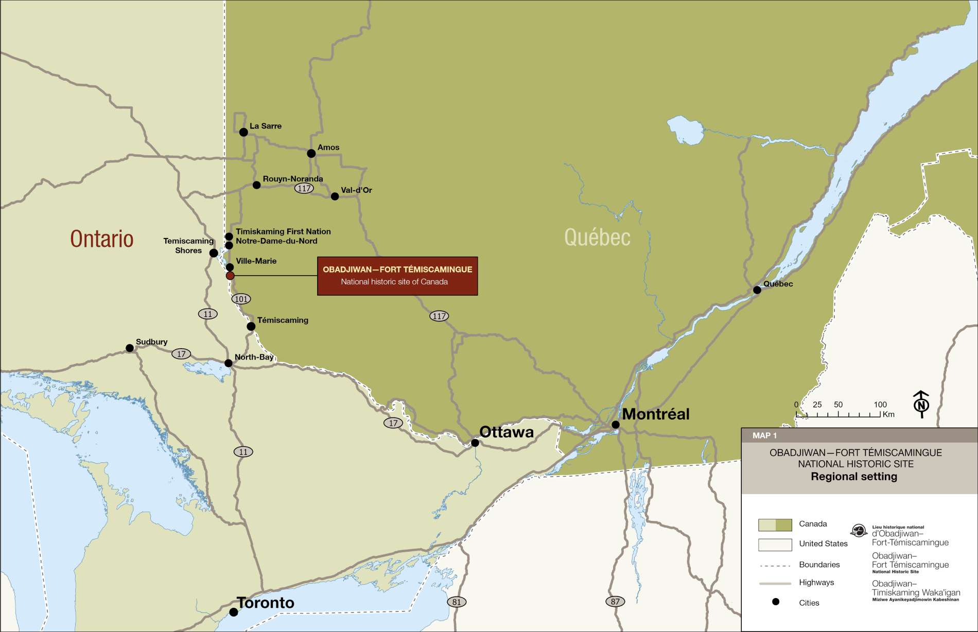 Map 1: Regional setting, text description follows.