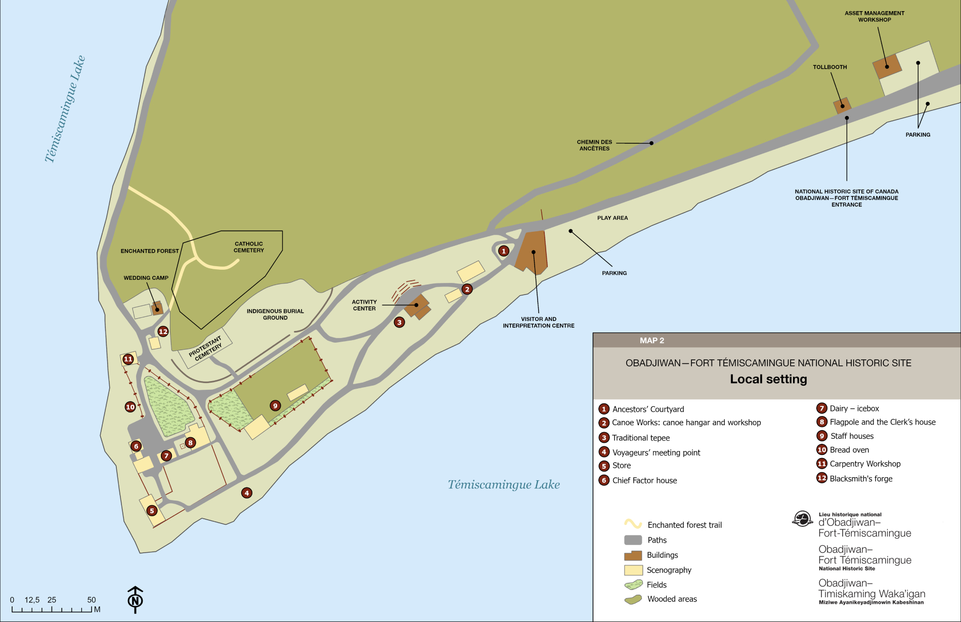 Map 2: Local setting, text description follows.
