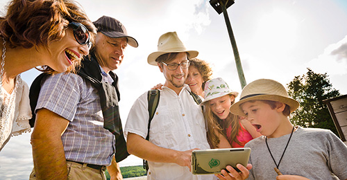 A family visiting