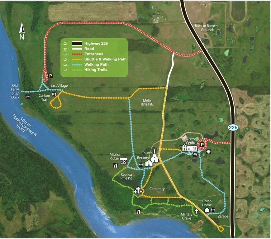 Map of Batoche National Historic Site