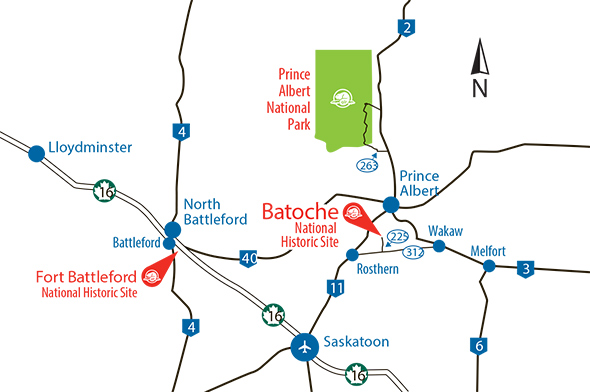 Map showing how to get to the site