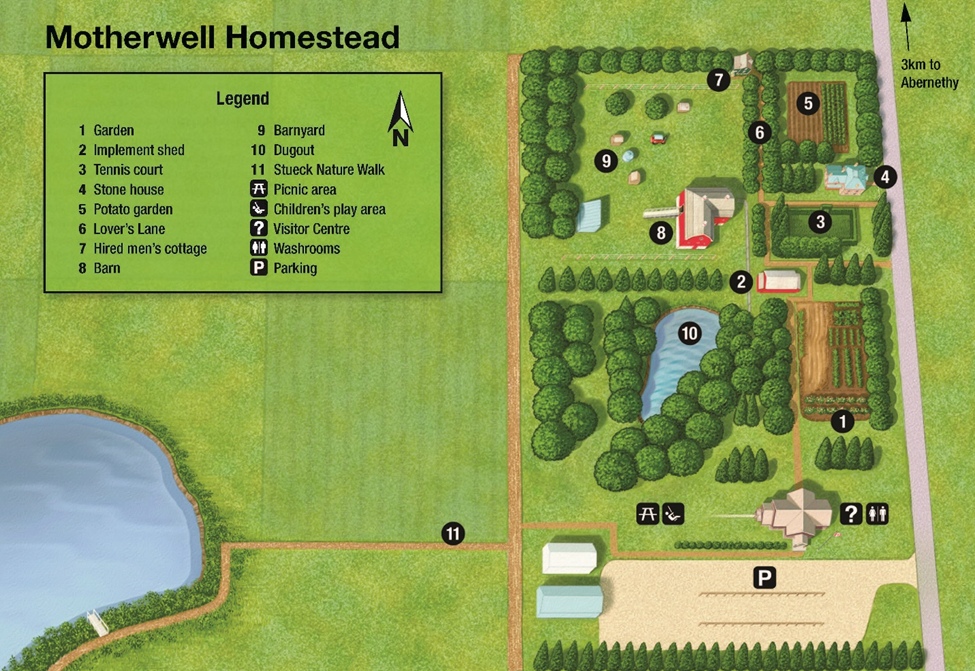 Map 3: Site map, text description follows