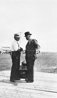 Motherwell with an unidentified man, c. 1912