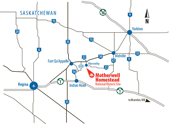 Map showing how to get to the site