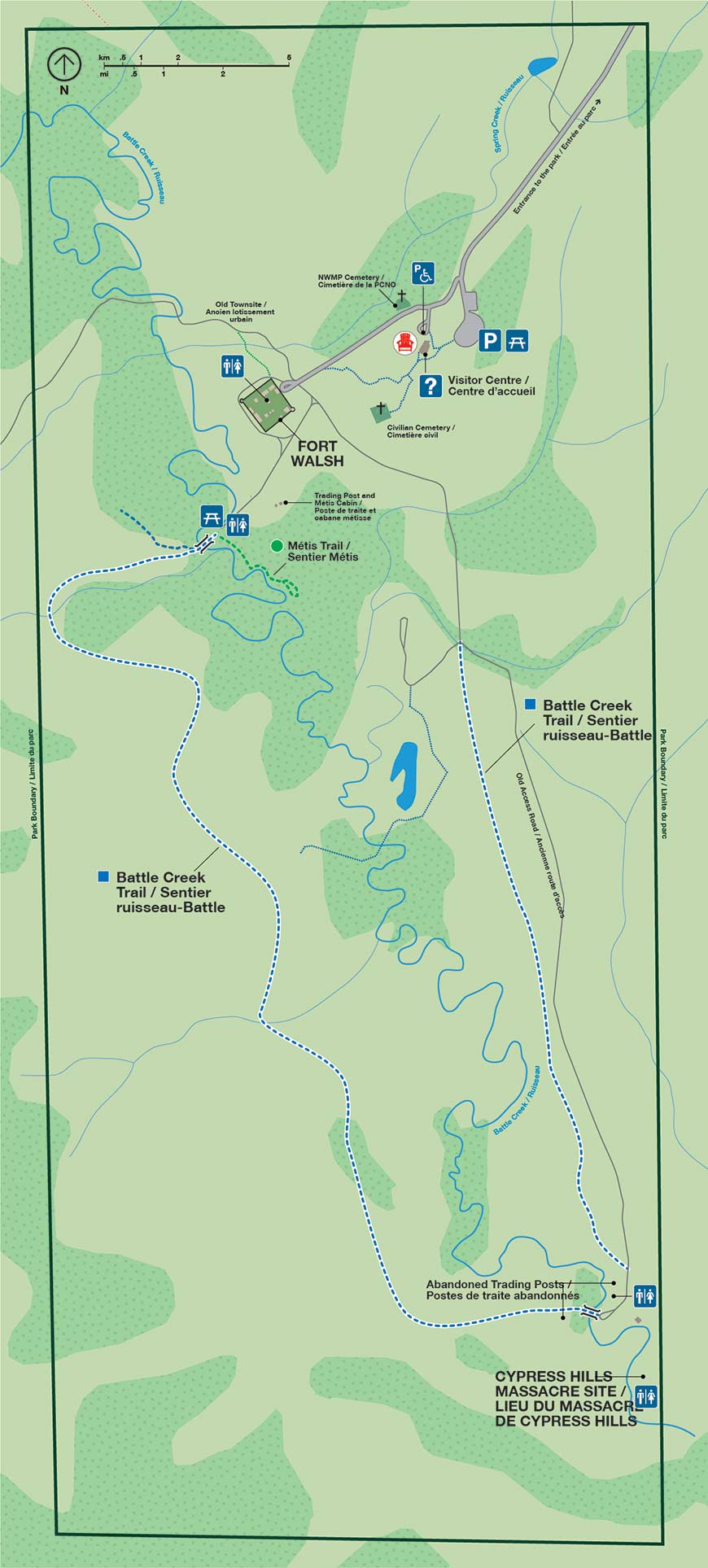 Fort Walsh trails map