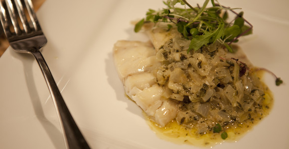 Fresh Cod Broiled with Ragoust