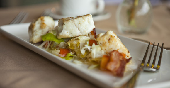 Halibut and Bacon