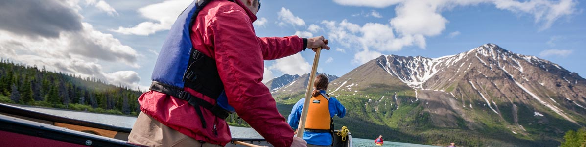 Canoeists on Lake Kathleen