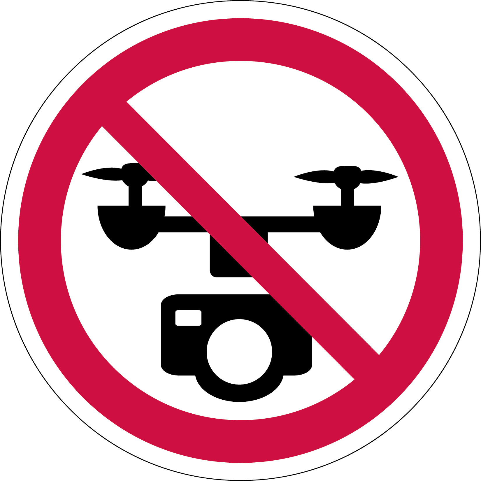 Signe d'interdiction de drone