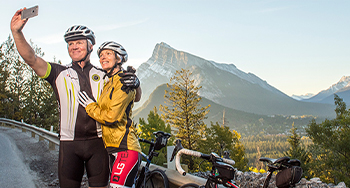 road cycling in Banff National Park