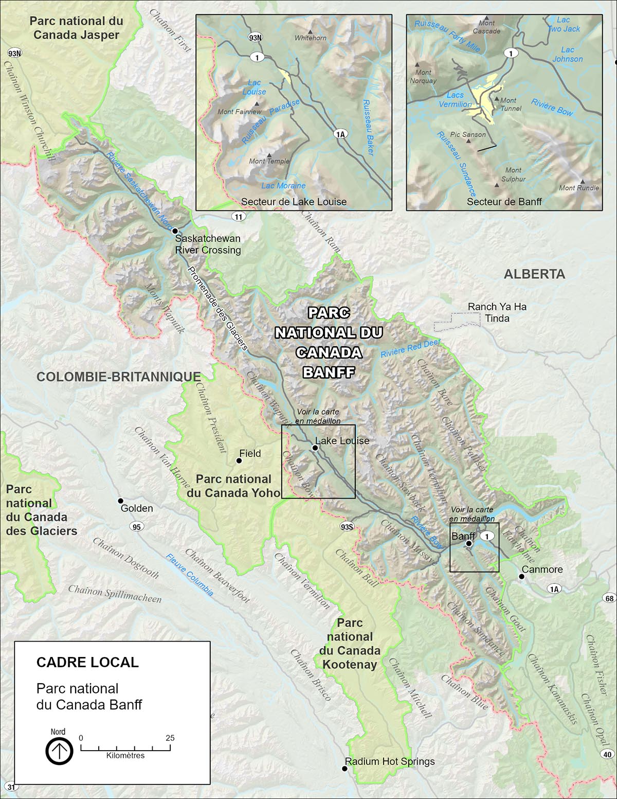  Carte 2 : Parc national Banff 