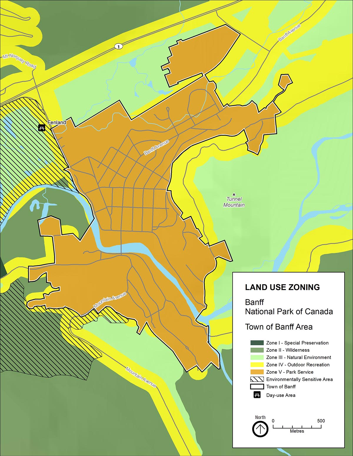  Map 9: Zoning in the town of Banff area