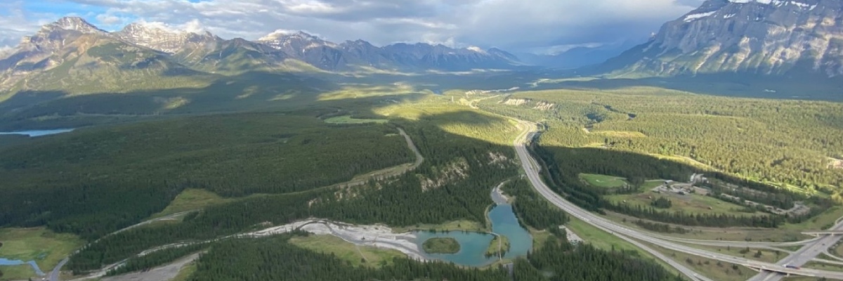 Overhead view of Cascade Creek.