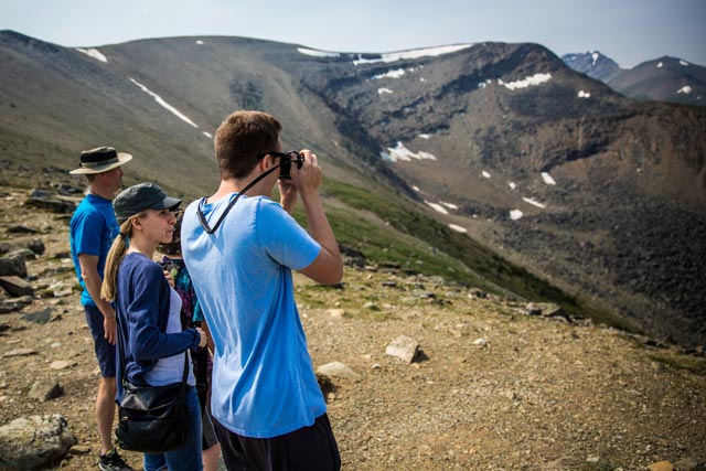 People take pictures on Whistlers Mountain