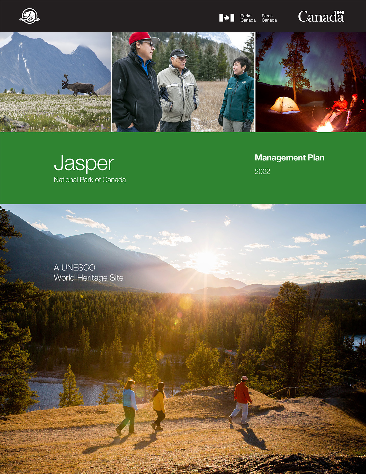 Cover page of the Jasper National Park of Canada Management Plan, 2022